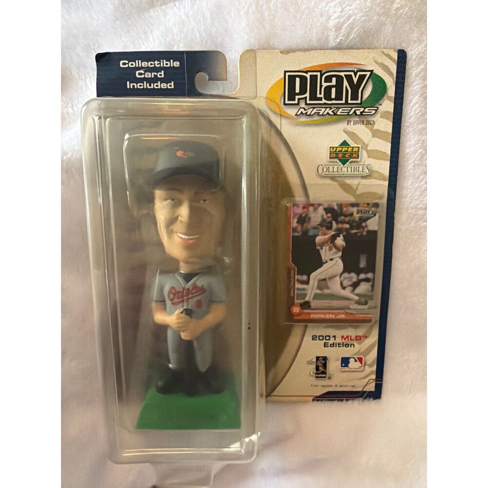 2001 Upper Deck Play Makers Cal Ripken Jr Bobblehead Figure Card Orioles Sealed